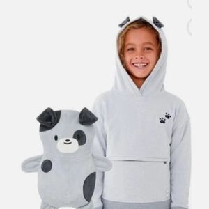 Gray Kids Hoodie with Ears